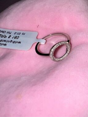 NWT Ella Stein diamond circle ring sz 5